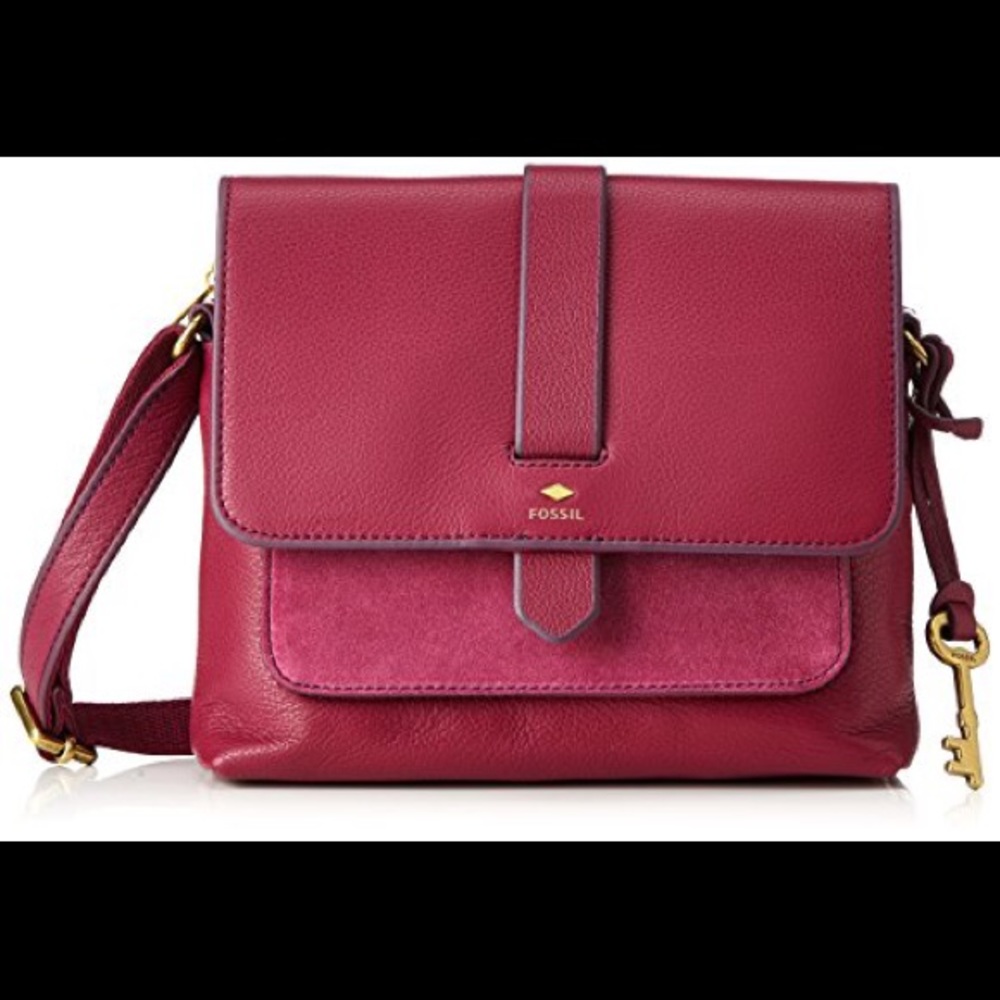 FOSSIL Rasberry wine kinley crossbody bag/purse